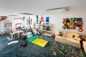 Ceiling mounted Herschel Inspire White in a playroom