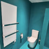 Select XLS Handtuchwärmer Weiß in einem modernen Badezimmer installiert