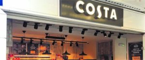 Aspect XL in Costa coffee