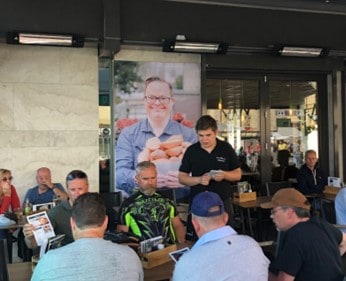 Herschel heizt ein Café in Holland