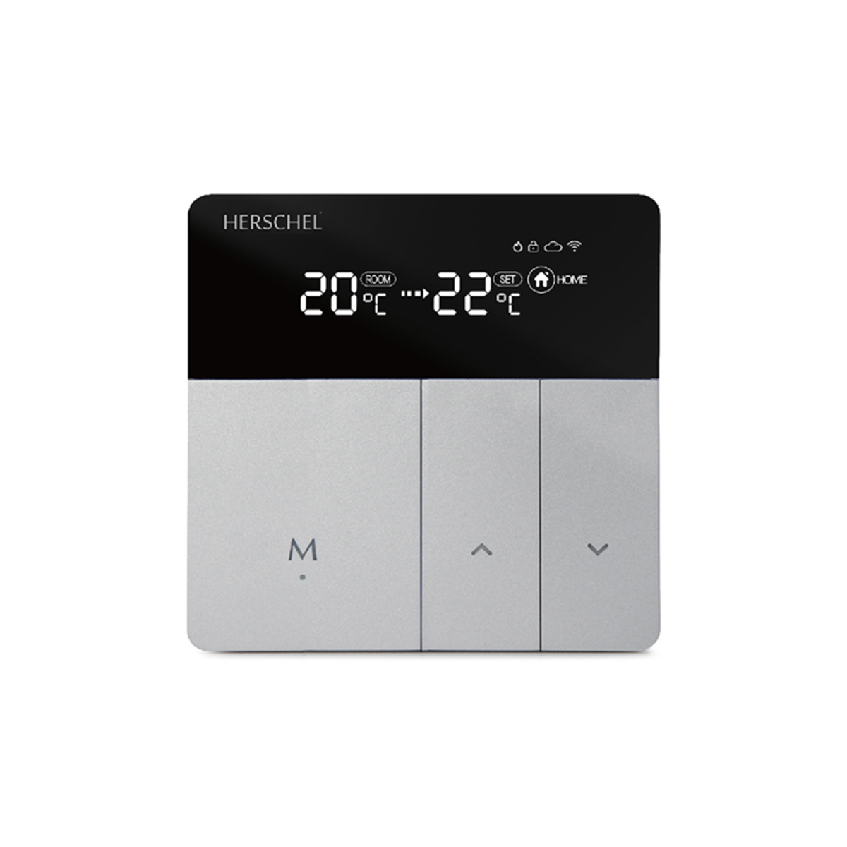 Herschel iQ T-MKS Netzbetriebener WiFi-Thermostat – Silber