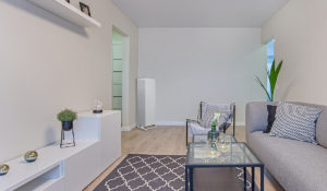 Wählen Sie eine freistehende S3-Infrarotheizung für ein modernes Wohnzimmer