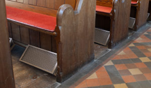 Untertassenheizung stehend