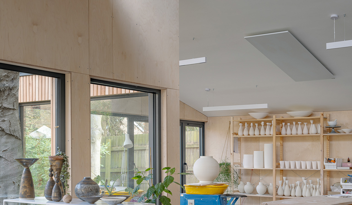 Keramikstudio, beheizt von Herschel