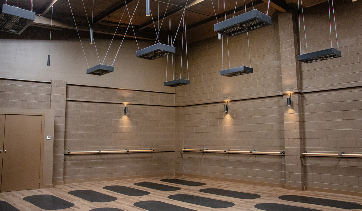 Im Wellness-Studio „The Holistic Warehouse“ installierte Power-Heizungen