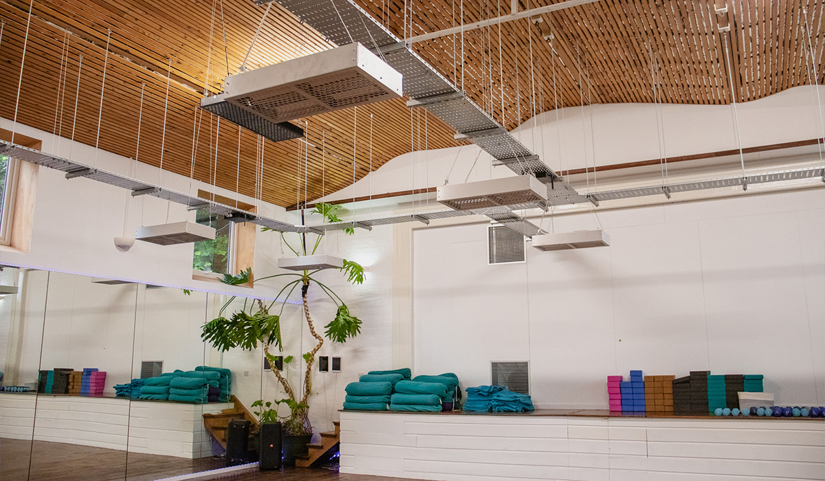 Das Wellnessstudio „Well Flex“ in Bristol wird mit Herschel Power-Heizgeräten der Größe 1200 x 700 beheizt.
